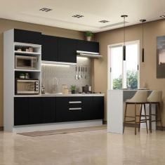 Cozinha Completa Madesa Glamy 315002 com Armário, Balcão e Bancada (Se