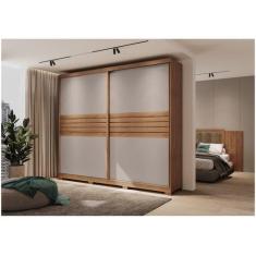 Guarda Roupa Casal 2 Portas 4 Gav Dalim Carraro Freijó com Avelã, Frei