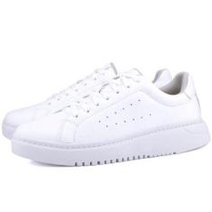 Tênis Casual em Couro Mr. Gutt Ultra Conforto Branco-Masculino