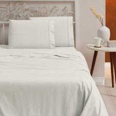 Jogo Lençol Casal 4 Peças 100% Algodão 400 Fios Palha