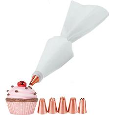Decorador De Bolos Cupcake 6 Bicos Peças Saco Confeiteiro Fácil Manuseio Top Chef Utilidades Novo
