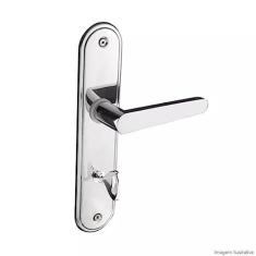 Fechadura para Banheiro Aço Zamac Concept 402 com Espelho Pado Cromado