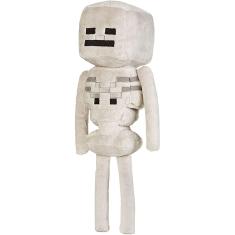 JINX Minecraft Esqueleto Pelúcia Brinquedo Recheado, Branco, 12&quot; Alto