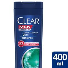 Shampoo Anticaspa Clear Men 2 Em 1 Limpeza Diária 400ml