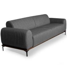 Sofá 4 Lugares Para Sala De Estar Molino 280 Cm Cinza C-416