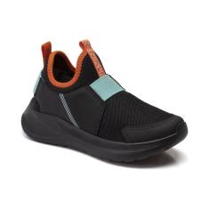 Tênis Infantil Klin Freedom Elástico Preto Turquesa 445.019-Masculino