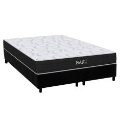 Conjunto Box King: Colchão Espuma Orthoflex D45 Bari + Base CRC Suede Black(193x203)