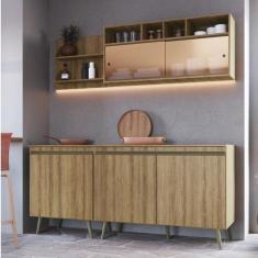 Cozinha Compacta 4 Peças 6 Portas 2 Prateleiras One - Gralar