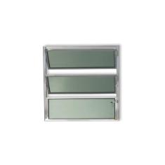 Janela de Alumínio Basculante 2 Seções 80x150cm Vidro Mini Boreal Plus