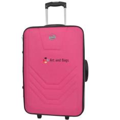 Mala Viagem Média Rodinhas Resistente Village Rígida, Fúcsia