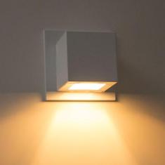 4x Arandela Box Cubo Pequena 1 Fachos PRETO + Led G9 5w 3000k St1319 -