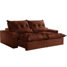 Sofá 4 Lugares Avalon Retrátil e Reclinável 230cm Montano Estofados Cor Marrom
