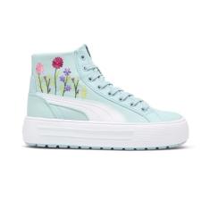 PUMA Tênis feminino Kaia 2.0 Mid Floral Platform High Casual - Azul, Azul, 35