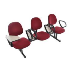 Cadeira Executiva em longarina com 3 lugares Linha Office - Design Off