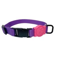 Coleira nylon liso c/ borracha  - Couraça Pet, Roxo, PP