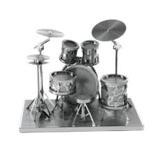 Miniatura De Montar Metal Earth Bateria Rock Drum Set MMS076, Prata