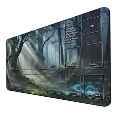 MTG Game Playmat, TCG Play Mat for MTG TCG 24 x 14 inches Trading Card Inked Game Playmats with Storage Bag Smooth Rubber Surface Battle Game