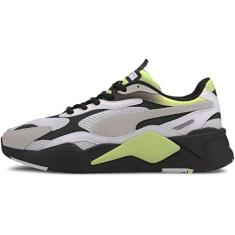 PUMA Tênis masculino RS-X3 Neo Fade Lifestyle, Puma Branco efervescente amarelo PUMA preto, 11 US