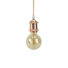 Pendente Soquete Cobre Rose 1e27 Vintage Cord o Ds2342 Delis