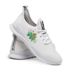 Tênis Casual Urbano Leve Com Palmilha Anatômica Confortável Branco Est