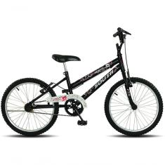 Bicicleta Infantil Aro 20 South Grazzy Meninas - Preto Preto