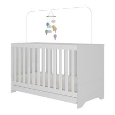 Berço 3 Em 1 Vira Cama Com Colchão Incluso Elza Multimóveis Branco