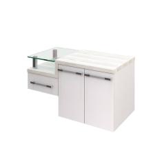 Gabinete Para Banheiro Com Espelheira Legno 830 Sem Cuba Branco Chess C-snow