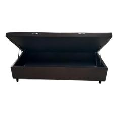 Cama Box Baú Solteiro Suede Marrom Com Pistão A Gás - Imperium do Sono