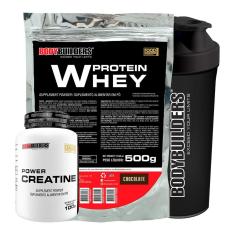1x Whey Protein 500g + Creatina 100g + Coqueteleira - Bodybuilders-Unissex