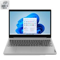 Notebook Lenovo , Intel  Core  i5-10210U, 8GB, 256GB SSD, Tela de 15,6, Prata, IdeaPad 3i - 82BS000GBR
