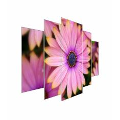 Quadro Decorativo Para Sala Mosaico 128X60 Flor Margarida