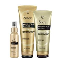 Eudora Kit Siàge Reconstrói Os Fios Shampoo + Condicionador + Queratina (Nova Versão)
