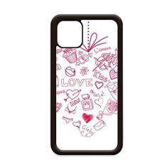 Dia dos Namorados Anjo em forma de coração vermelho para iPhone 12 Pro Max Capa para Apple Mini Mobile Case