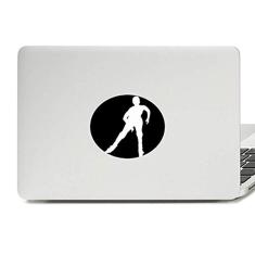 Decalque de notebook com emblema de vinil preto para esportes de inverno