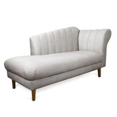 Divã Recife Veludo 165 Cm Pés Chanfrado Castanho - D`rossi Cor Cinza