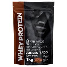 Whey Protein Concentrado 1kg - Chocolate Belga - Importado - Soldiers Nutrition