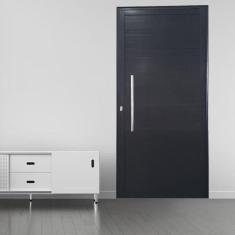 Porta Pivotante de Alumínio 210 x 120cm com Puxador Veneza Esquadrias Bergame Preto