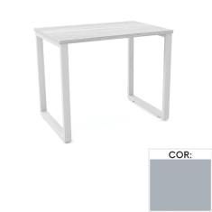 Mesa de Escritório Pé Tubular Pe25 em Mdp 90 x 45 cm Cinza com Base Cinza