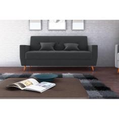 Sofá Cama Pamela Veludo Cinza E425 - Matrix