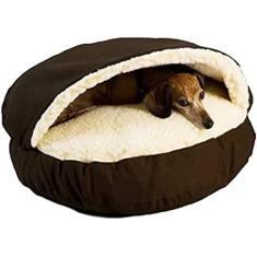Cama para cães de estimação totalmente removível e lavável caverna fosca cama para gatos quente e respirável canil à prova d'água para gatos e cães pequenos e médios marrom cinza escuro, mar
