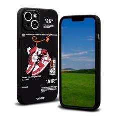 CHBSHENG Capa de telefone de design legal para iPhone 15 Plus para meninos homens rua estética à prova de choque basquete tênis esportes designer capas compatíveis com iPhone 15 Plus preto