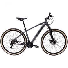 Bicicleta Aro 29 Ksw Xlt Alumínio 27v Freio Disco Mecânico Garfo Suspensão Pneu Faixa - Grafite Tam.17
