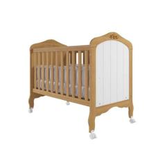 Berço Provençal Permobili Harmonia Americano minicama MDF, Branco Natu