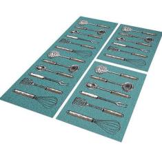 Tapete de Cozinha Boss Acessories 120x40 + 2 Capacho 60x40 - Style Bra