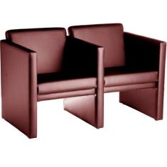 Sofá c/02lugares para Recepção de Escritório Reggio Vermelho - Design 