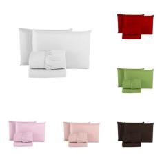 Jogo De Lençol Cama Box Queen 04 Peças Microfibra Premium - Nara Enxov