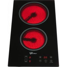 Fogão Cooktop Fischer 2Q Elétrico Mesa Vitrocerâmica Touch 220V, 220V