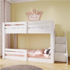 Beliche Montessoriano Star Plus com Grade e Escada Casatema MadeiraOri