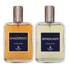 Kit 2 Perfumes Masculinos - Amadeirado + Refrescante 100 Ml - Essência
