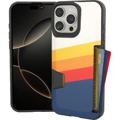 Smartish® Capa carteira para iPhone 16 Pro Max - Wallet Slayer Vol. 1 [fina + protetora] Suporte para cartão de crédito - Capa com compartimento oculto testada contra quedas compatível com Apple